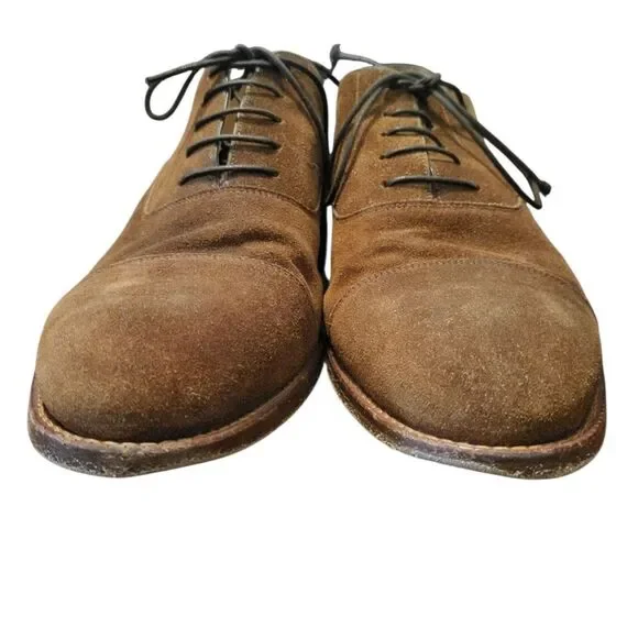 Beckett Simonon Dean Chestnut Suede Mens Oxfords Size 11.5